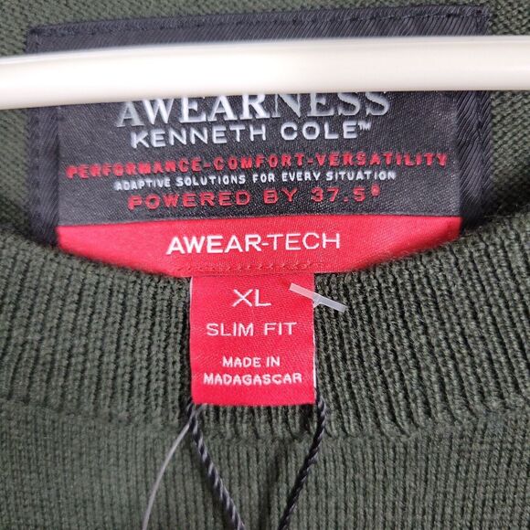 Kenneth Cole AWEAR-TECH Sweater Blue Green Long Sleeve Pullover Size XL Slim Fit - Picture 7 of 14